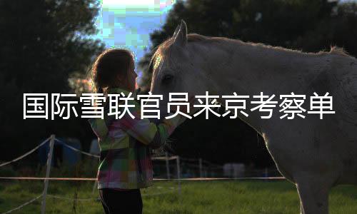 国际雪联官员来京考察单板及自由式滑雪大跳台世界杯筹办工作