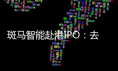 斑马智能赴港IPO：去年计提超18亿元减值重挫利润⚾️👩‍🦼，业务高度依赖阿里和上汽