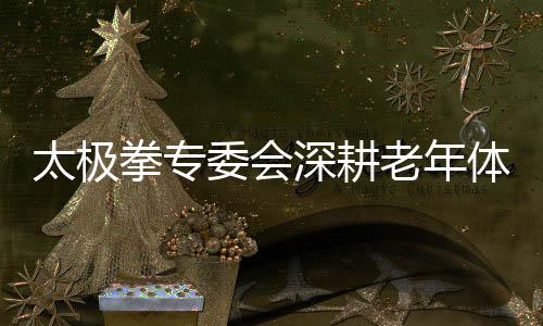 太极拳专委会深耕老年体育 太极魅力闪耀健康老龄路