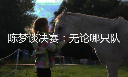 陈梦谈决赛：无论哪只队伍面对中国队时，心里都会颤一颤